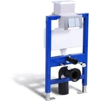 HOROW Vorwandelement WC Unterputz Wand-WC Spülkasten mit betätigungsplatte BH 82cm, Vorwandelement WC, Element für Wand-WC, - 50×12×82 cm