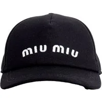 Miu Miu Baseball Cap Basebalkappe Kappe Mütze Logo Cap Logostickerei auf der Vorderseite - Hergestellt in Italien