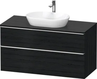 Duravit D-Neo Konsolenwaschtischunterbau wandhängend Eiche Schwarz Matt 1200x550x664 mm - DE49690101 DE4969010160000