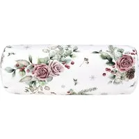 beties Nackenrollenbezug Magie des Winters Frost-Rose, (1 Stück), mit Rosen, Kiefernzapfen und Zweigen