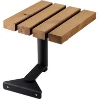 SO-TECH® Gartenliege Anbautisch Ablage für LOUNGER mit Holzlatten, 1 St., Stahl verzinkt schwarz pulverbeschichtet + Thermokiefer