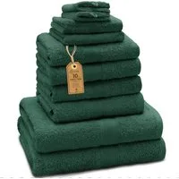 NatureMark Handtuch Set 10 tlg. Frottier Handtuch-Set, 100% Baumwolle (10-St), 4X Handtücher, 2X Duschtücher, 2X Gästetücher, 2X Waschhandschuhe
