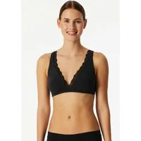 Schiesser Bügelloser BH Unique Cotton Spitzenband am Dekolleté, Baumwollmischung, gemoldete Cups