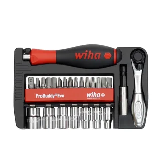 Wiha Bit und Steckschlüssel Set ProBuddy Evo gemischt 40-teilges Set 1/4 zoll - 46960
