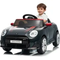 GarveeMore Elektro-Kinderauto Kinder Elektroauto 12V Mit Fernbedienung, 3-5 Km/h Geschwindigkeit, LED-Lichter, Hupe & Musik, Elektrisches Kinderfahrzeug