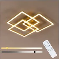 Riserva LED Deckenleuchte LED Deckenleuchte 48W dimmbar, Gold, 3000K–6500K, mit Fernbedienung