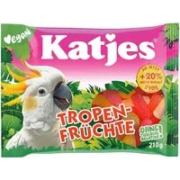 KATJES Süßigkeit Tropen-Früchte, Fruchtgummi vegetarisch/ vegan, 210 g