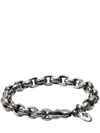 Elfcraft Herren Karabiner-Armband Grau Umfang: ca