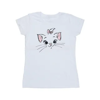 Disney - "Classics Marie Face Pocket" T-Shirt für Damen (Weiß)