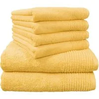 Dyckhoff Handtuch Set Brillant, Walkfrottee (Set, 6-St), mit Streifenbordüre,4 Handtücher (50x100cm), 2 Duschtücher (70x140cm)