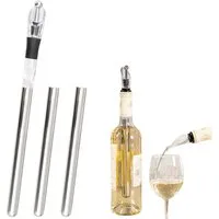 bremermann Weinkühler Wein-Ausgießer mit Edelstahl-Kühlstab und Weinverschluss, Weinkühler, mit Edelstahl-Kühlstab