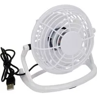 Systafex® Tischventilator USB Tischventilator Kunststoff weiß für PC Laptop Notebook, Neigungswinkel einstellbar