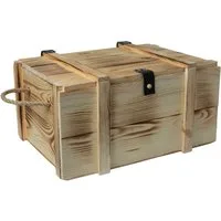 Kistenkolli Altes Land Allzweckkiste Weinkisten 6er geflammt inkl. Holzwolle ohne (Spar-Set, 1er Set)