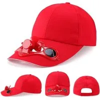 Bwecuy Baseball Cap Solar-Ventilator Kappe Baumwolle Sporthut Sonnenenergie