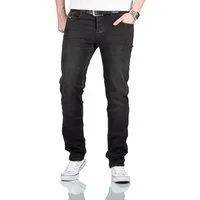 Alessandro Salvarini Straight-Jeans Herren Jeans Regular Fit mit Stretch – Klassische Denim Hose Zeitlose Herren Jeans im 5-Pocket-Style