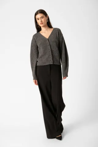 Strickjacke SLHedaya Gerade Passform grey