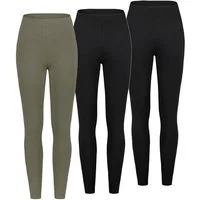 SUBLEVEL Leggings 3er-Pack hoher Bund elastisch (3-tlg) 3x Pack Leggings