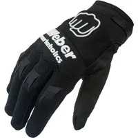 Weber GmbH Motorradhandschuhe Weber #Werkeholics Handschuhe schwarz / weiß mit hervorragendem Grip, Fingerknöchelprotektoren