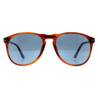 Persol Sonnenbrille 9649 96/56 Terria di Siena Schildkröte Blau