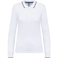 Kariban Langarm-Poloshirt Langarm-Polohemd aus Piqué für Damen