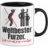 Trendation Tasse Vater Geschenk Tasse Weltbester Furzer Papa Geschenkidee zum Vatertag