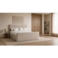 Kaiser Möbel Boxspringbett Trento mit Bettkasten, Topper und Bonellmatratze, VELO Stoff (Komplett-Set (Bettgestell, Matratze, Topper), mit Topper mit Bettkasten antibakterieller Bezug einfache Montage