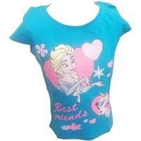 Disney Frozen T-Shirt Disney Frozen Kurzarm-Shirt, "Elsa", Blau oder Pink, Gr. 104-134