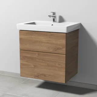 Sanipa 3way Waschtischunterbau zu Villeroy & Boch Subway 2.0 Waschtisch mit 2 Auszügen, Eiche-Kansas SM61359