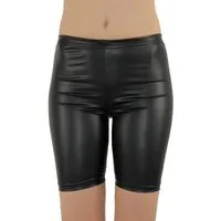 SYS Shorts Shorts Mini-Hose Kurz Glanz-Matt in Latex Leder Lack Optik Sport Disco