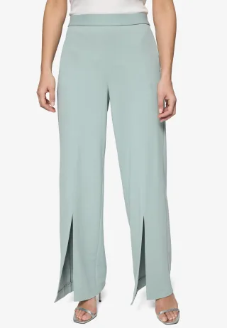 zero - Stoffhose mit Schlitz vorn silver blue - Gr. - 42