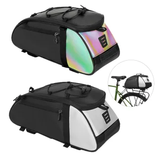 XANES 4L Large-capacity Bicycle Pannier Multi-Purpose Waterproof Reflective Water-resistant Bike Rear Luggage Rack Bag