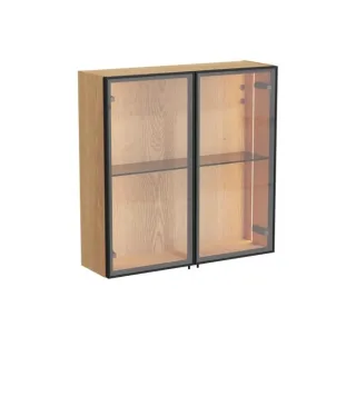 VitrA New Metropole Edge LED-Oberschrank mit 2 Glastüren 67 x 20 x 67 cm (BxTxH),67144 67144