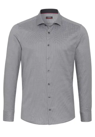 pure - PURE- City Hemd slim fit Langarm grau - Gr. - XXL