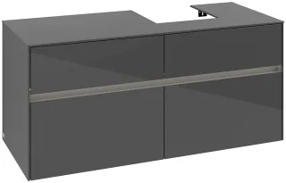 Villeroy & Boch Waschtischunterschrank Collaro C099B0 1200x548x500mm mit Beleuchtung Glossy Grey C099B0FP