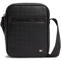 Tommy Hilfiger Umhängetasche TH EMBOSSED FLAG MINI REPORTER, Unisex Mini-Bag, Schultertasche, Cross-Body Bag mit Allover-Muster TH