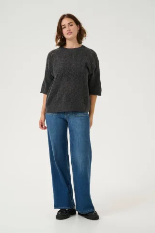 Strickpullover Loose fit dark grey
