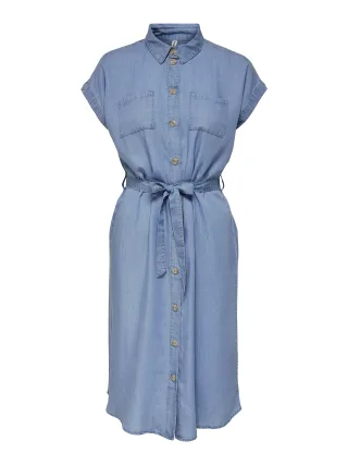 ONLY CARMAKOMA - CARPEMA HANNOVER SS DNM SH DRESS NOOS Medium Blue Denim - Gr. - 46