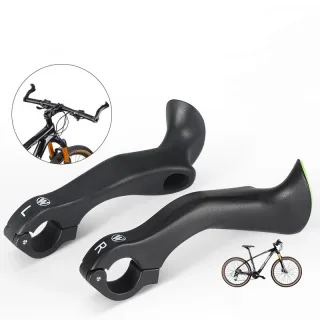 WEST BIKING Adjustable Fluorescent Bicycle Extended Handlebar Lightweight Mountain Bike Bar Ends Deputy Handle
