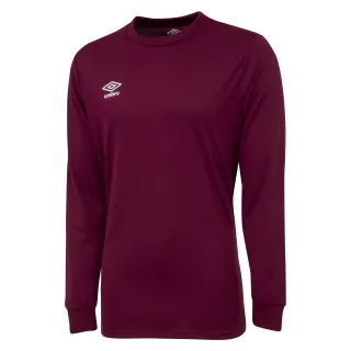 Umbro - "Club" Trikot für Herren Langärmlig (Weinrot)