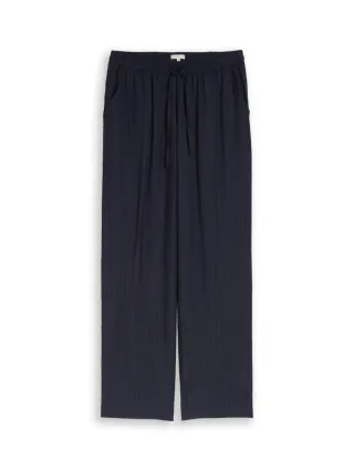 Tom Tailor - Stoffhose im Loose Fit mit weitem Bein blau - Gr. - 32