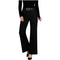 Mississhop Stretch-Hose Elegante Damenhose mit Gürtel und geradem Bein M.431