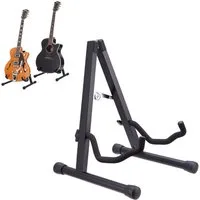 relaxdays Gitarrenständer Faltbarer Gitarrenständer, schwarz
