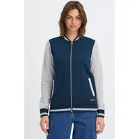 OXMO Sweatjacke OXOnana Lässige Sweatjacke im College-Style