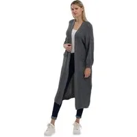 malito more than fashion Longstrickjacke malito Damen Strickmantel, schicker Cardigan, moderne Wollmantel, offene lange Strickjacke in Grobstrick-Optik