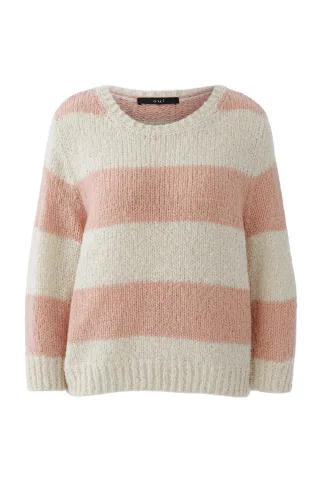 Oui - Pullover - Esmy beige/pink - Gr. - 38