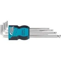 Winkelschraubendreher- Satz 2105LG/9H, 9-teilig mit Halteclip, mit Kugelkopf