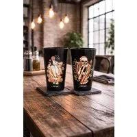 Ed Hardy Gläser-Set Ed Hardy Gläser 2er Set, Beauty and Beast, schwarz, Glas