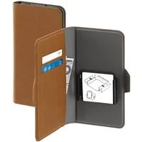 Hama Handyhülle Universal Booklet 5,2" bis 6,5" Klapp-Tasche Braun, Schutz-Hülle Case Bag Book-Cover Etui Kartenfach Magnet-Verschluss