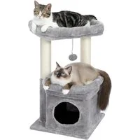 PAWZ Road Kratzbaum Kleiner Katzenbaum, mehrstöckiger Katzenturm,gemütlicher Katzenwohnung, mit Sisal-überzogenem Kratzbaum