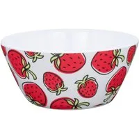 Geda Labels GmbH Dessertschale Erdbeeren, Melamin, (1-tlg), Rot, 700 ml, spülmaschinengeeignet